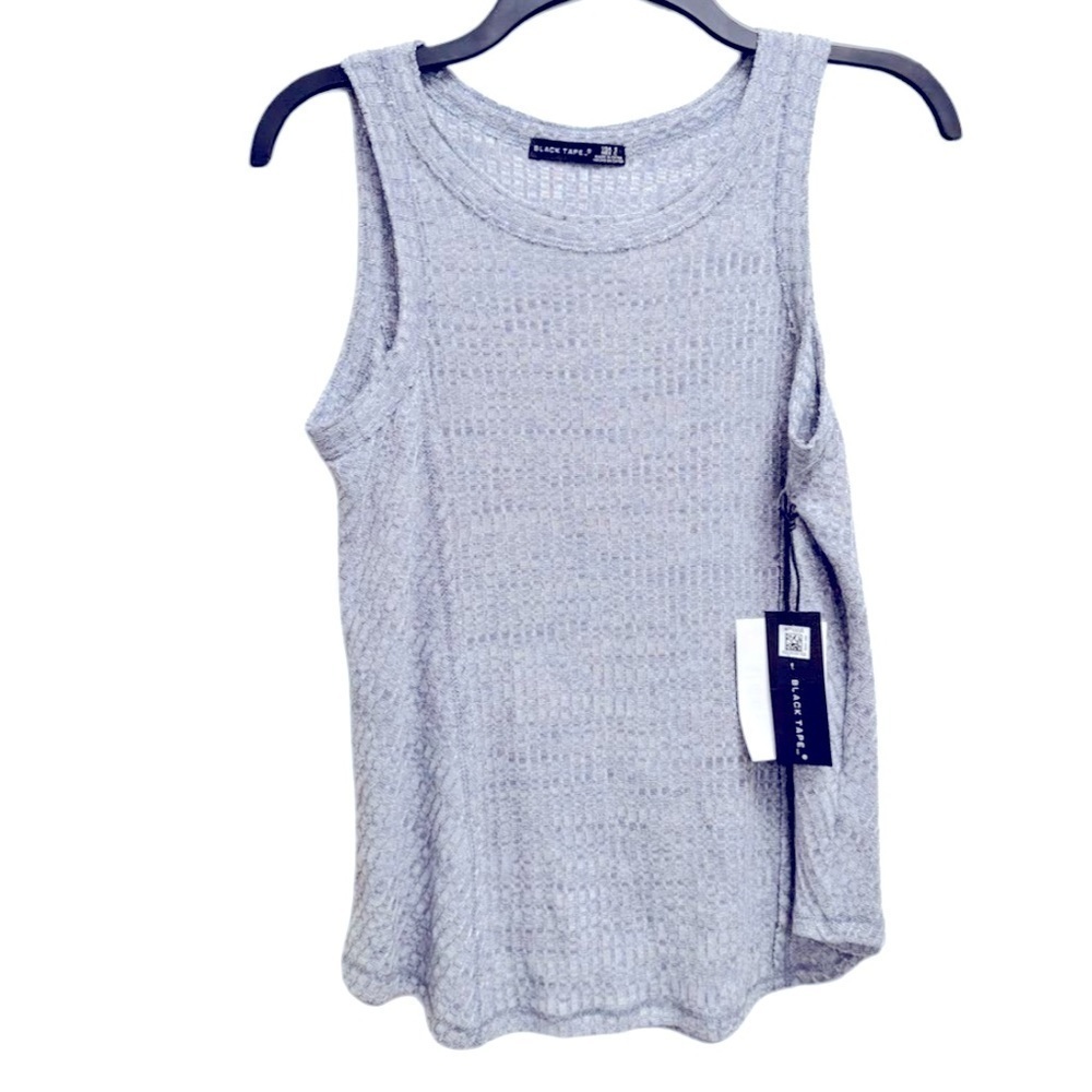 NWT BLACK TAPE tank top denim blue sleeveless shirt size S